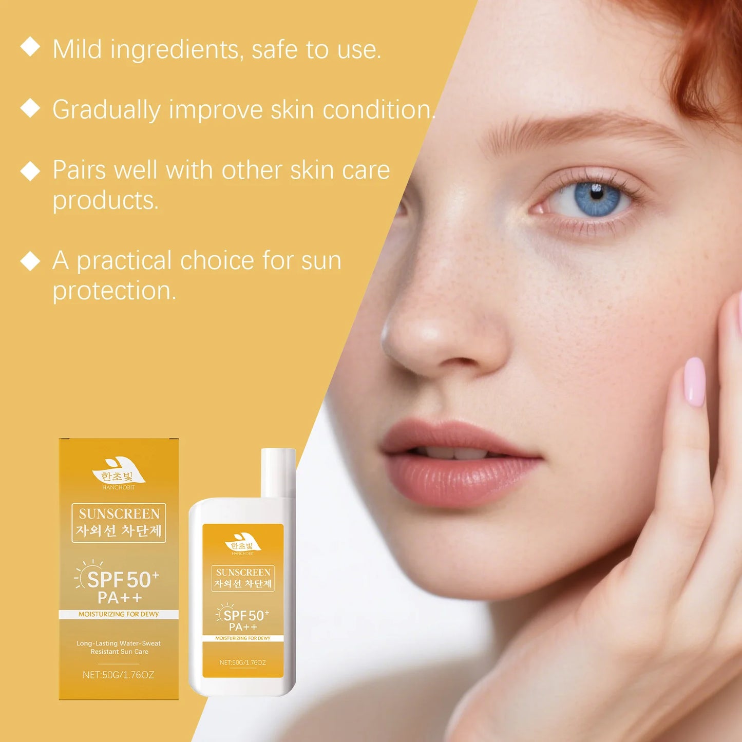 Lightweight Hydrating Sunscreen SPF 50++ Long Lasting UV Protection Fast Absorb No Sticky Oil Control Refreshing Sunblock Lotion Peaceful Pleasures Health and Wellness