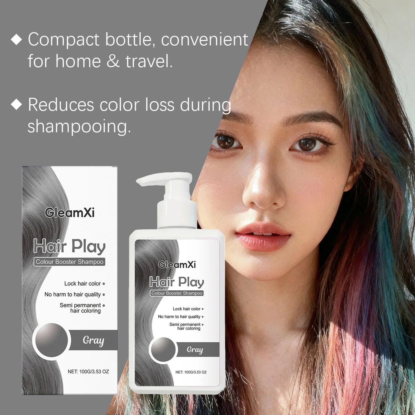 100g Hair Dyeing Shampoo Color-Locking Fade Prevention Gentle Cleansing Nourishing Smoothing Gray Color Fixing Hair Dye Shampoo Peaceful Pleasures Health and Wellness