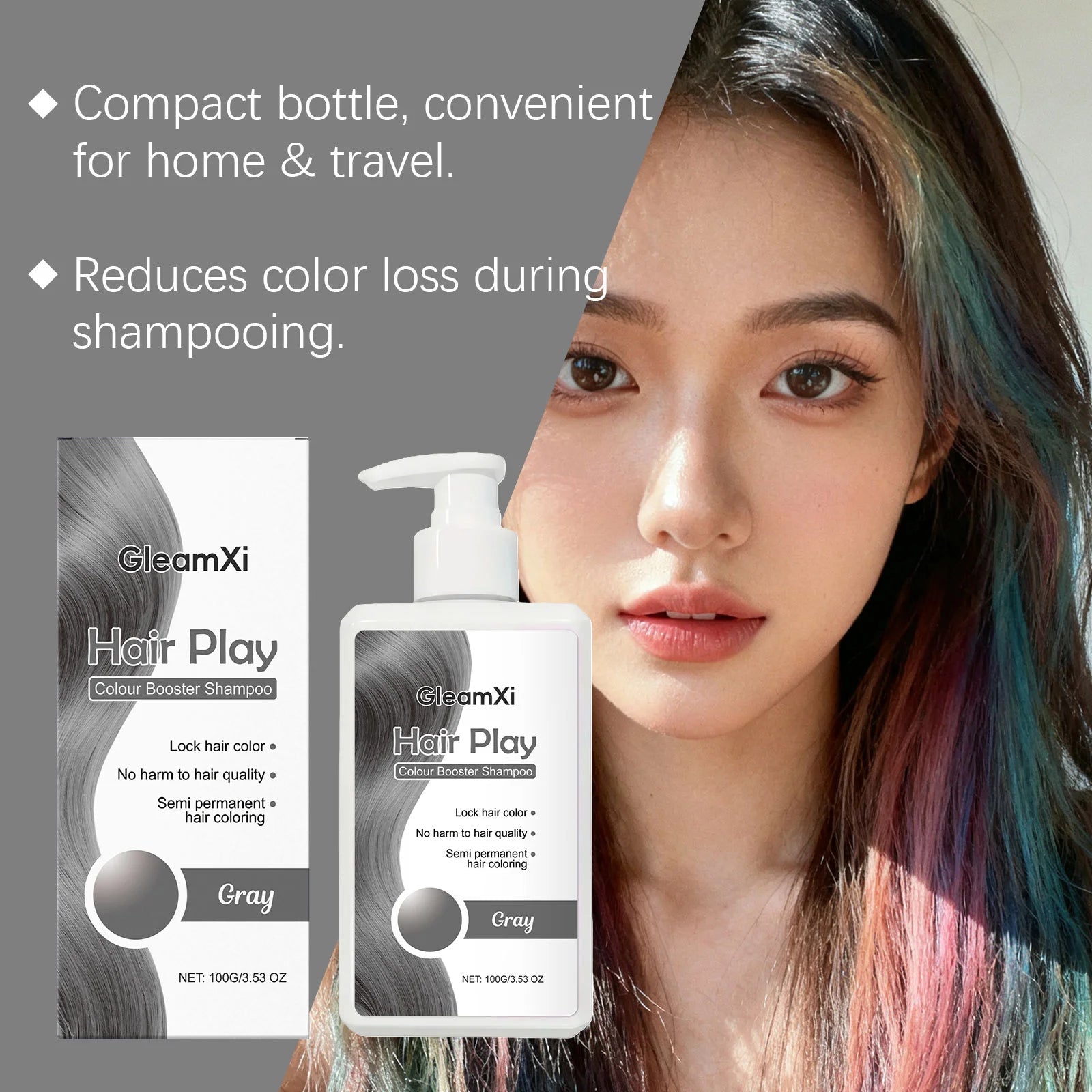 100g Hair Dyeing Shampoo Color-Locking Fade Prevention Gentle Cleansing Nourishing Smoothing Gray Color Fixing Hair Dye Shampoo Peaceful Pleasures Health and Wellness