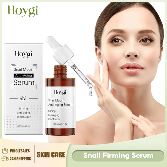 Snail Anti Aging Serum Reduce Wrinkle Firming Fade Fine Lines Repair Damaged Skin Lifting Rejuvenation Moisturizing Face Essence Peaceful Pleasures Health and Wellness