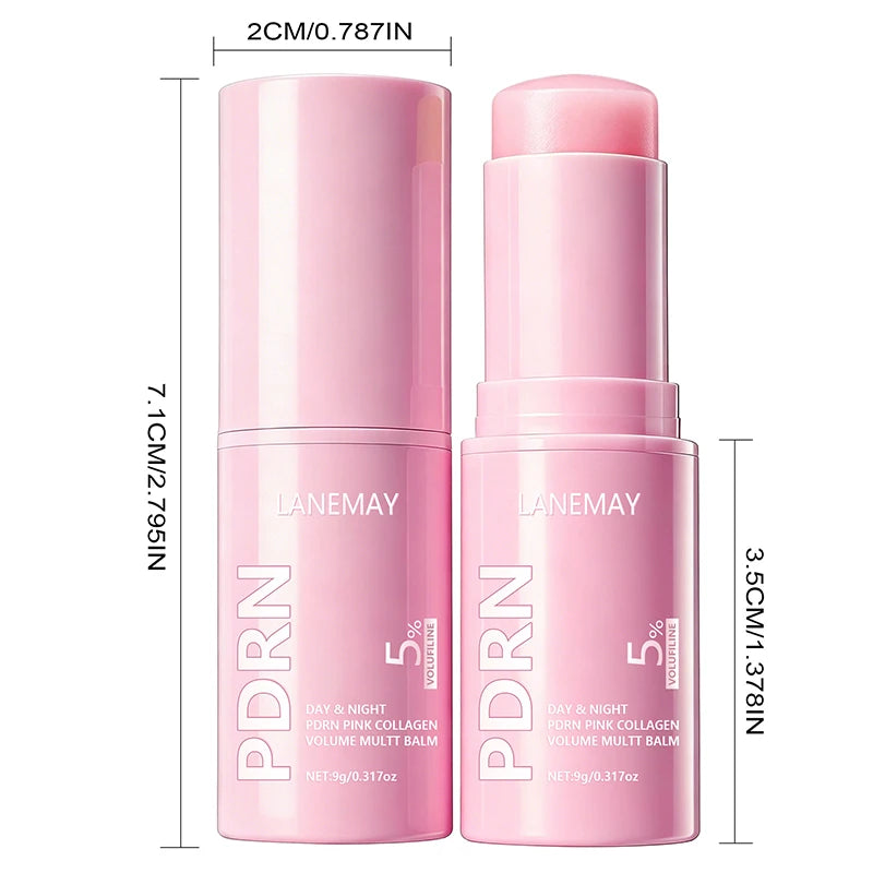 PDRN Pink Collagen Multi Balm Stick 9g Plumping Skin Care Stick Moisturizing Face Balm For Nourishing Dry Skin Essence Stick Peaceful Pleasures Health and Wellness