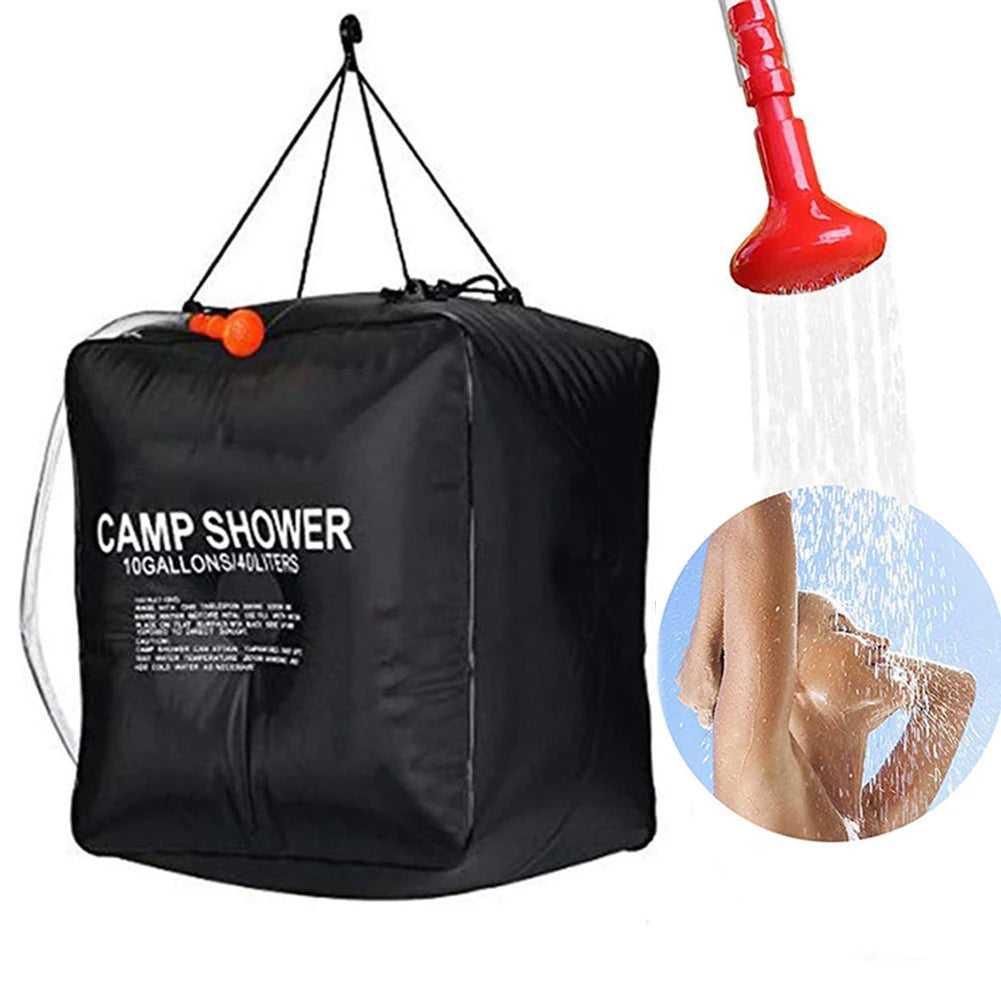 40L Solar Camp Shower Bag – Foldable UV-Coated Outdoor Bath Bag Peaceful Pleasures Health and Wellness