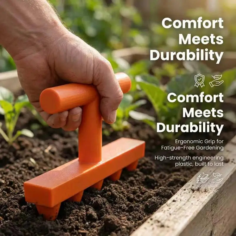 5-Tooth Hole Punch Seeder | Vegetable & Flower Sowing Tool