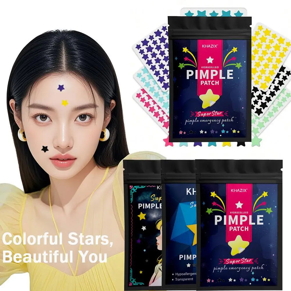Multi-Color Star Acne Patches – Ultra-Thin Concealer Dots