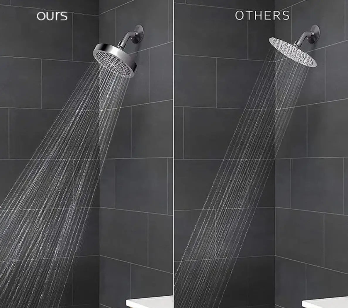 6-Inch High Pressure Rainfall Shower Head with Arm – Chrome
