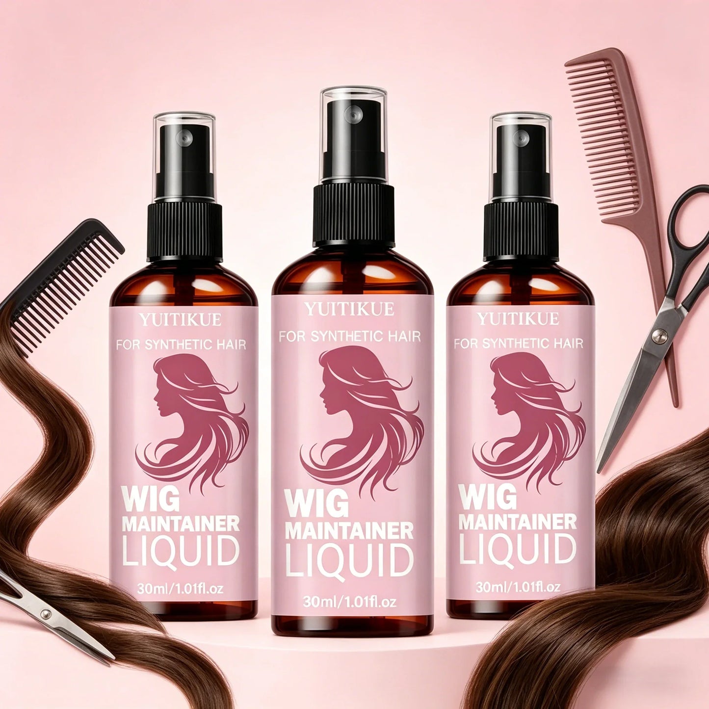YUITIKUE Wig Detangler Spray | Smooth & Shiny Synthetic Hair