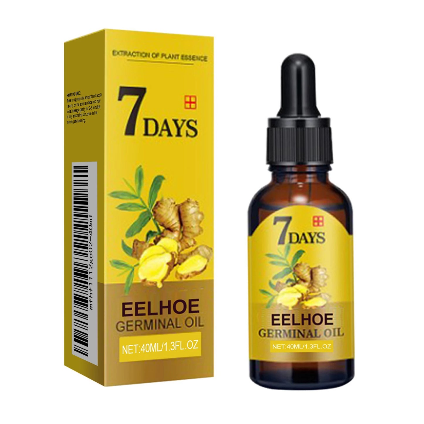 EELHOE Ginger Hair Growth Oil | Anti Hair Loss Scalp Treatment Hair Growth Oil Peaceful Pleasures Health and Wellness