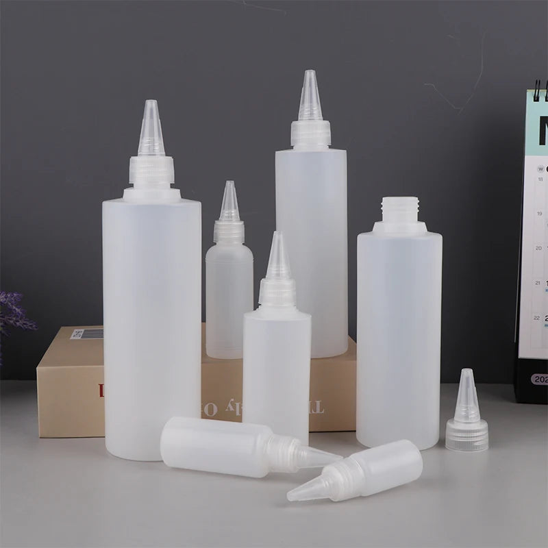 10-1000ML Empty Plastic Squeeze Dropper Bottle With Screw Cap Semi-transparent Eyes Liquid Ink Oil Paint Pigment Container Peaceful Pleasures Health and Wellness