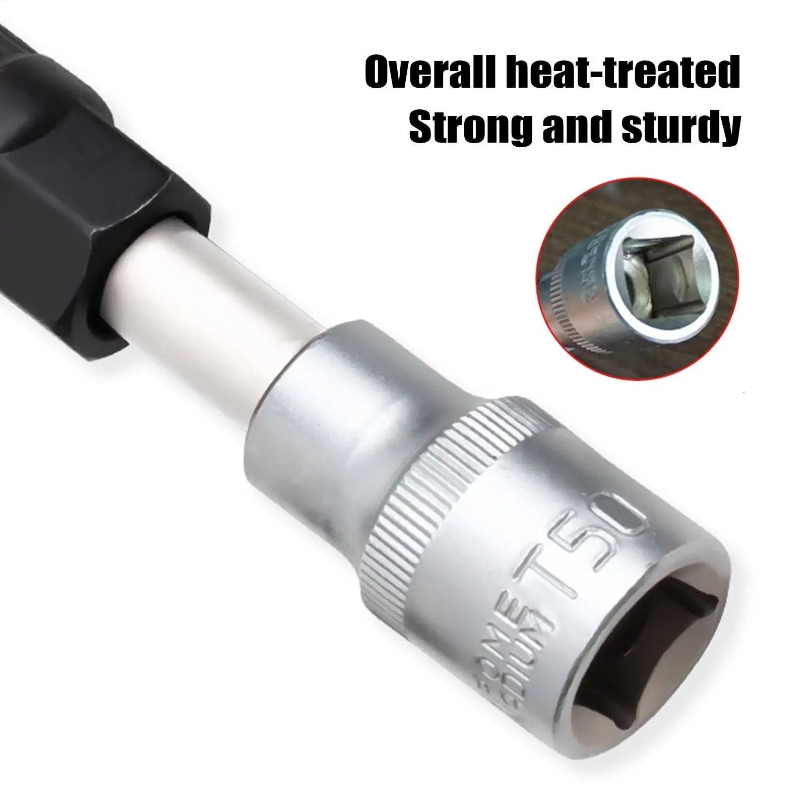M10 T50 Alternator Pulley Disc Remover Wrench Tool Bolt Remover Socket Wrench Tool For V-belt Pulley Automotive Accessories Peaceful Pleasures Health and Wellness