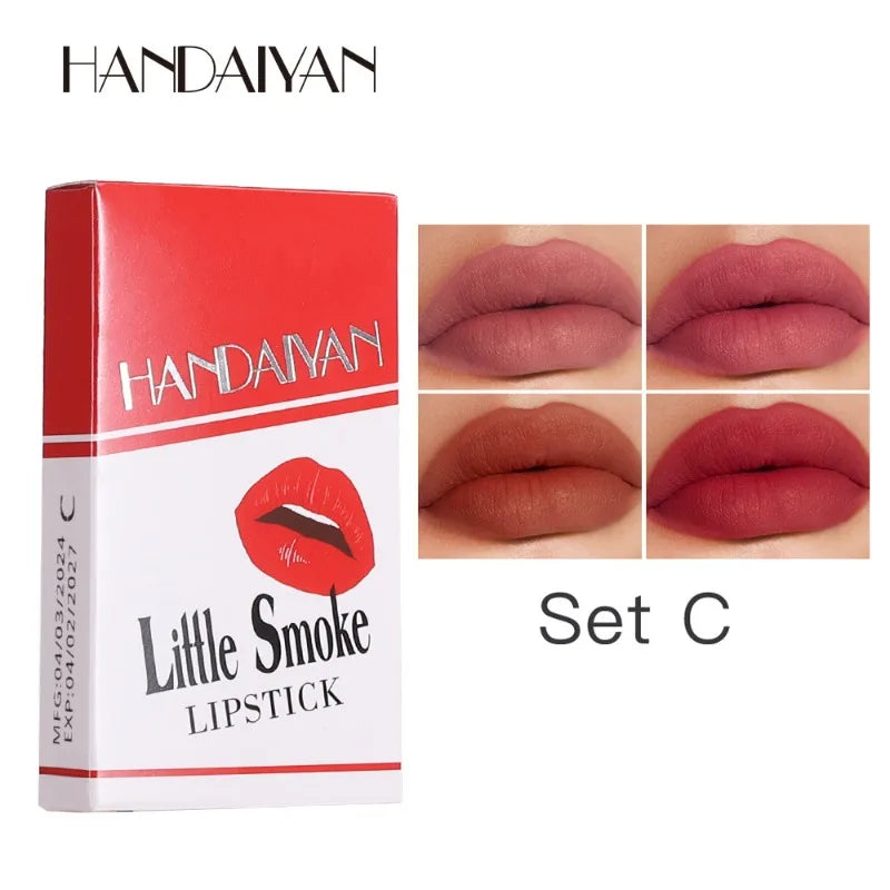 Velvet Matte Lipstick Set 4 Pcs | 12 Colors, Waterproof