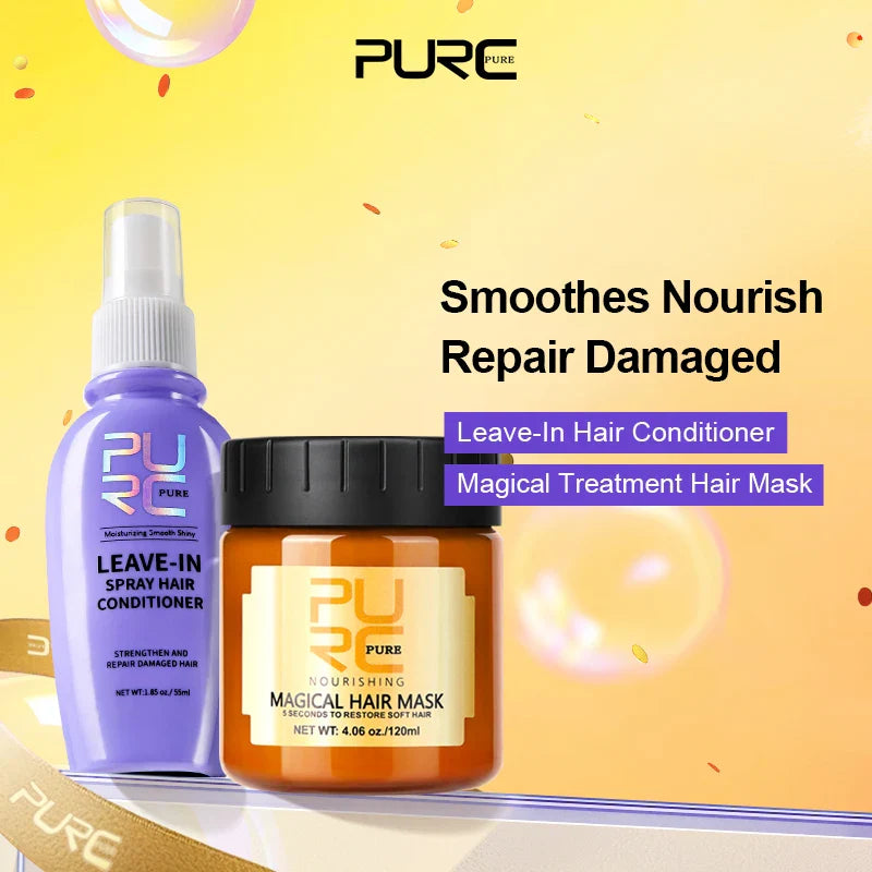 PURC Coconut Oil Leave-In Hair Mask & Conditioner Spray Set