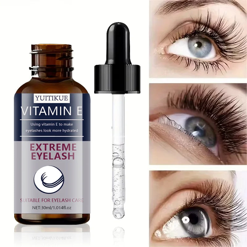 YUITIKUE Vitamin E Extreme Eyelash Care Serum | For Hydrated, Nourished Eyelashes | Gentle Daily Eyelash Care 30ml Peaceful Pleasures Health and Wellness