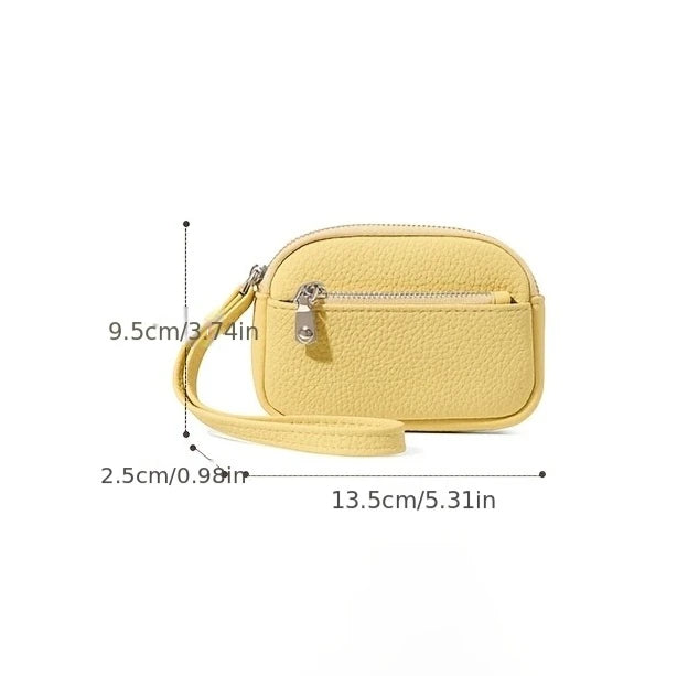 Mini PU Leather Lipstick Bag | Keychain Coin Purse & Earphone Pouch
