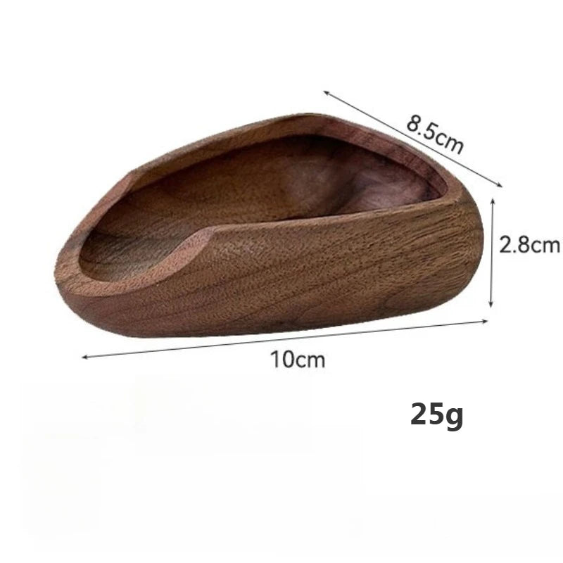 Walnut Wood Anti-Static Coffee Bean Weighing Plate Coffee Weighing Plate Peaceful Pleasures Health and Wellness DARK GRAY