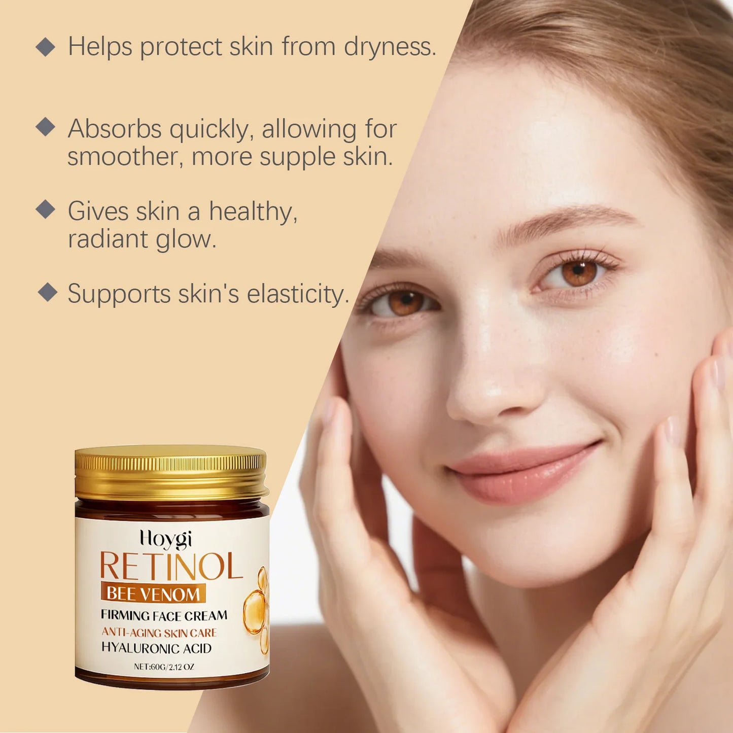 Retinol & Bee Venom Anti-Aging Face Cream 60g | Firming