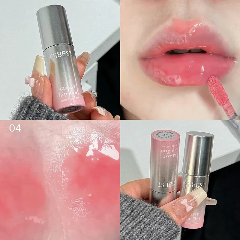 QIBEST Mirror Lip Glaze Long-lasting Moisturizing Easy Halo-dyeing Waterproof Mirror Water Glass Lip Gloss Korean Cosmetics Peaceful Pleasures Health and Wellness 04