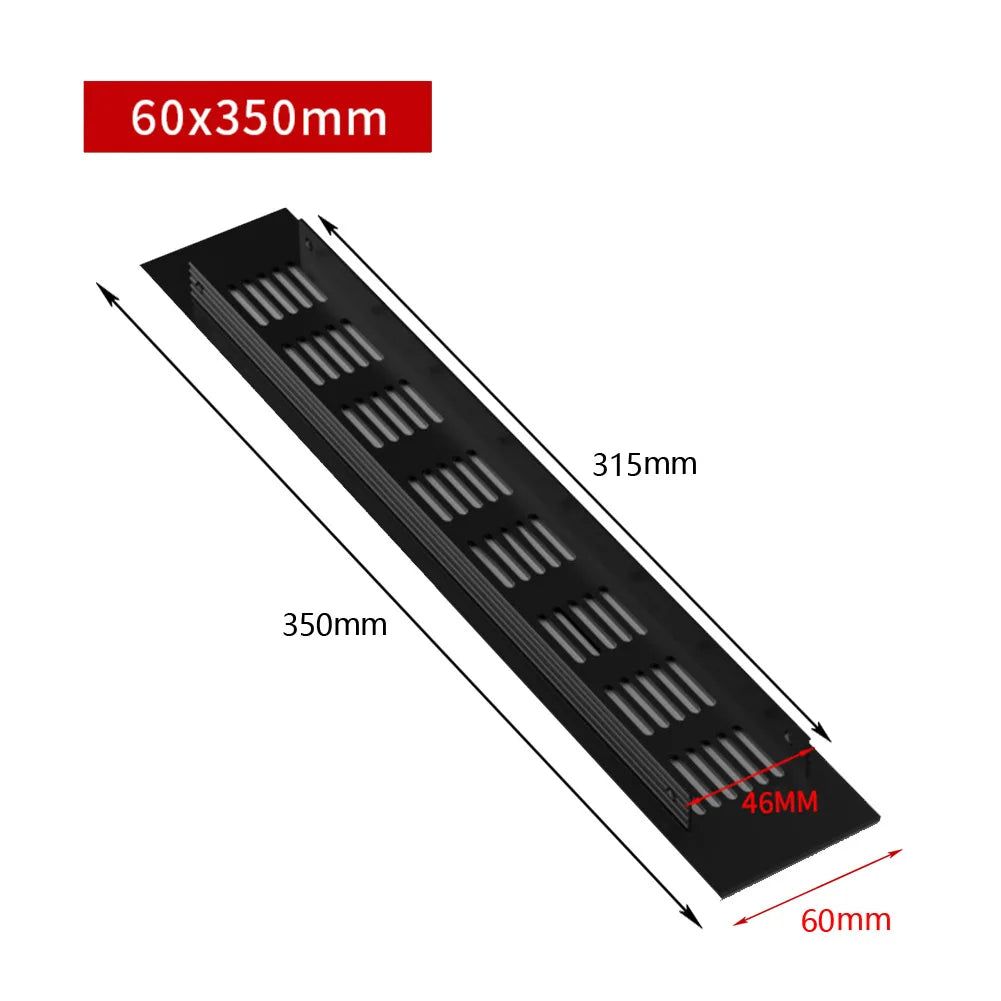 Aluminium Rectangular Cabinet Wardrobe Air Vent Grille Ventilation