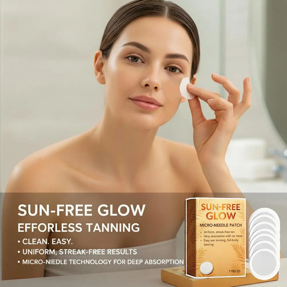 Quick Sunless Micro‑Needle Tanning Stickers, UV‑Damage‑Free Natural Bronzing Patches, Portable Mild Self‑Tan Patch for Anytime Peaceful Pleasures Health and Wellness
