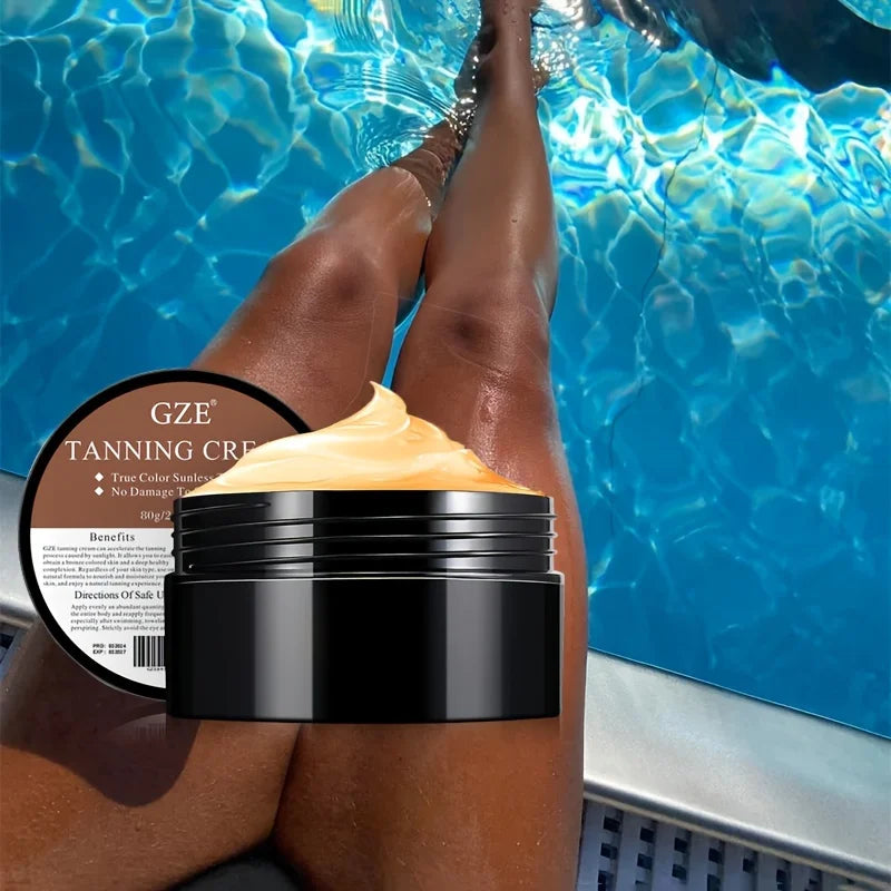 GZE Sunless Self Tanning Cream – Natural Glow Bronzer 80g Self Tanning Cream Peaceful Pleasures Health and Wellness