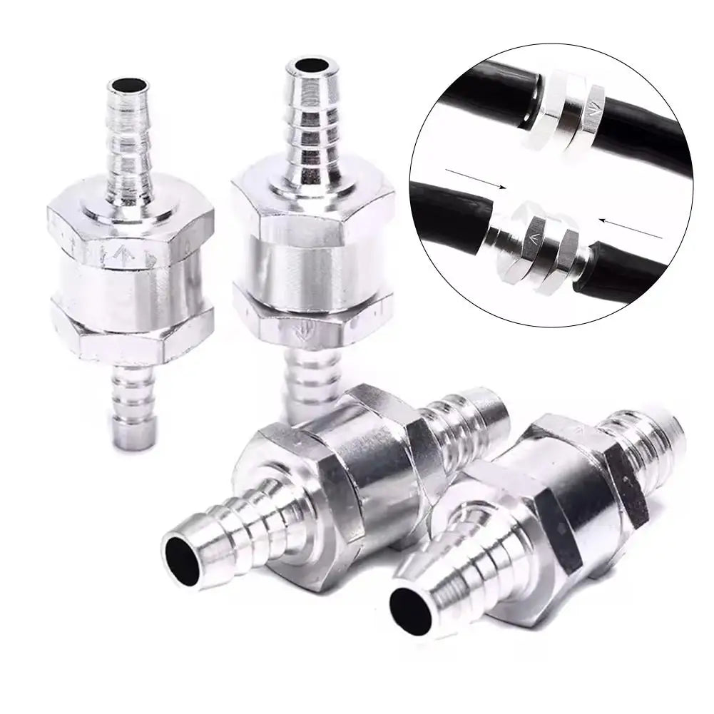 Aluminium Fuel Line One-Way Check Valve | 6–12mm Anti-Backflow