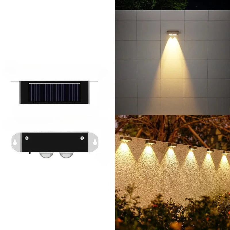 4-Pack Solar Outdoor Wall Lights – IP66 Waterproof Garden Lamps