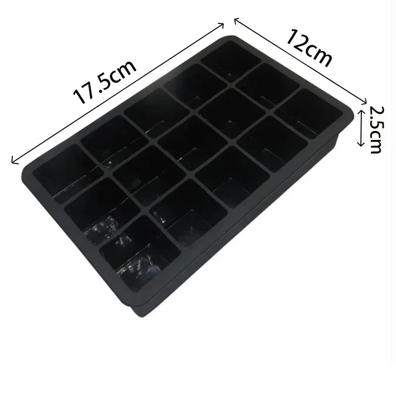 Silicone Ice Cube Mold & Ice Ball Maker | 4/6/8/15 Compartments