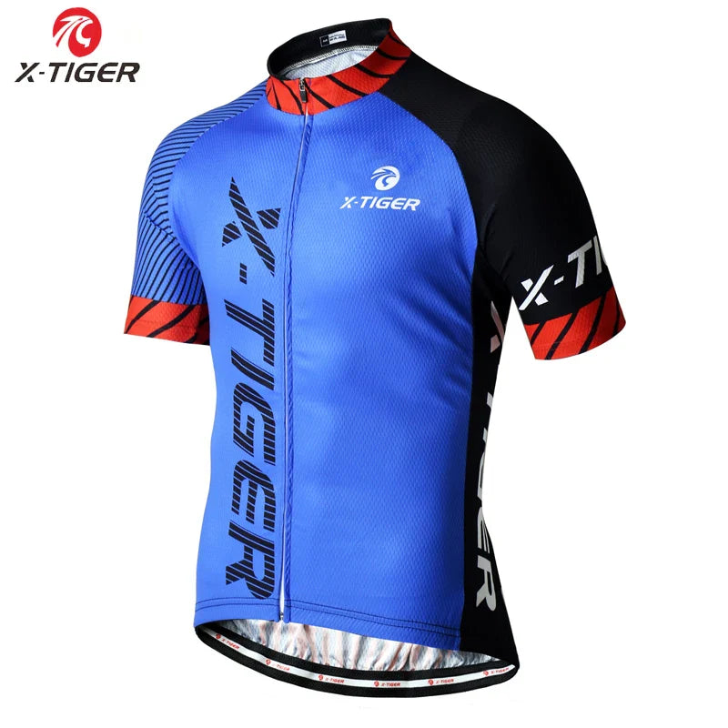 X-TIGER Men's MTB Cycling Jersey – Quick-Dry & UV Protection