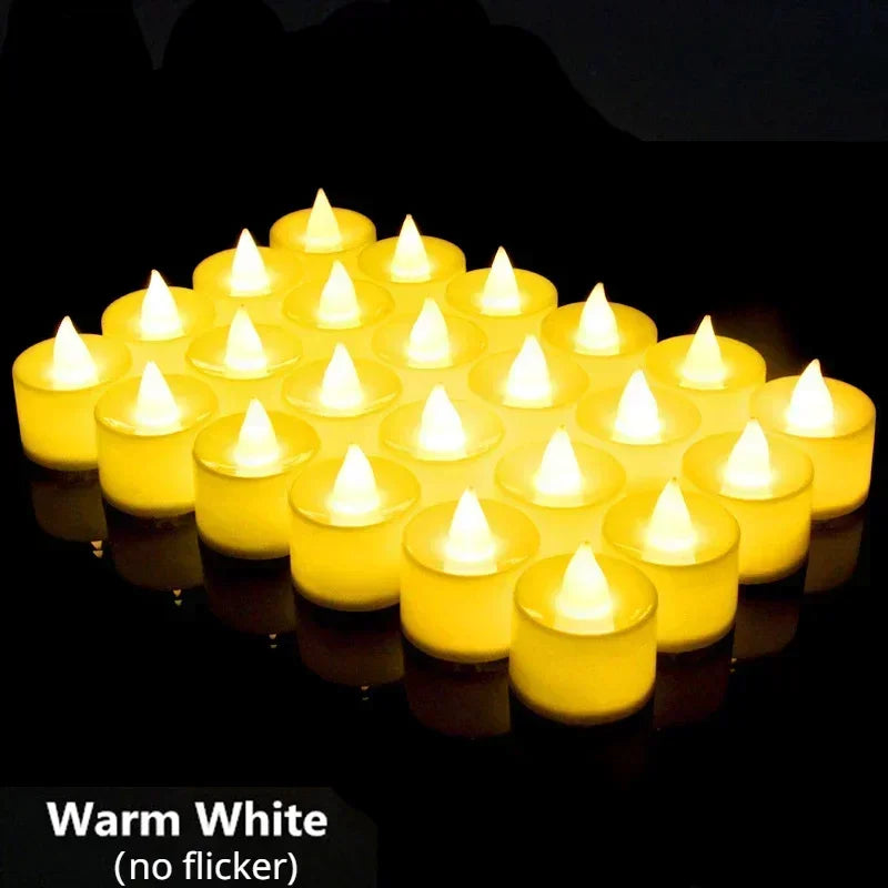 Flameless LED Tea Light Candles Set of 6 – Battery Included