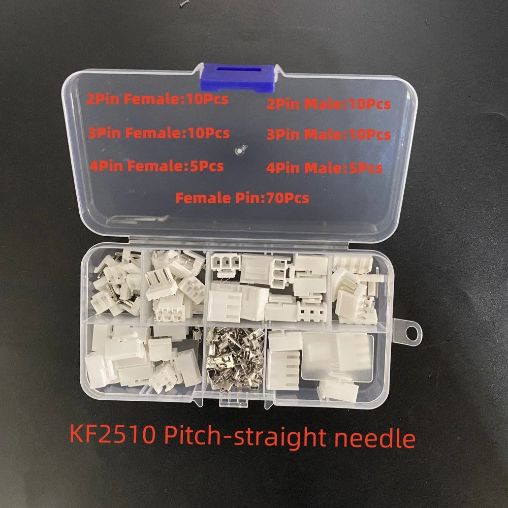 1Box JST SH1.0/1.25mm/PH 2.0/SM/SYP/XH 2.54mm/KF2510/VH 3.96mm Pitch Terminal Kit Male Female Housing Pin Header JST Connector Peaceful Pleasures Health and Wellness KF2510 2.54mm