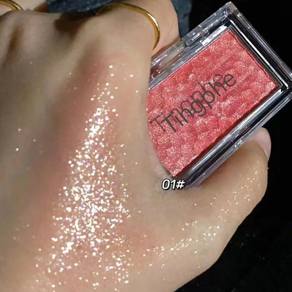 Diamond Highlighter Powder Palette Waterproof High Gloss Glitter Body Highlight Eyeshadow Face Contour Illuminator Makeup Peaceful Pleasures Health and Wellness 01