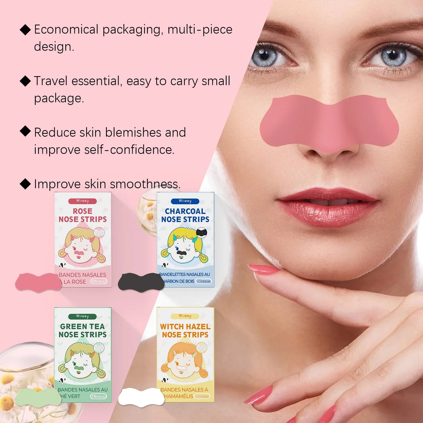 Blackhead Removal Nose Strips – Deep Cleanse & Moisturize 10 Pack