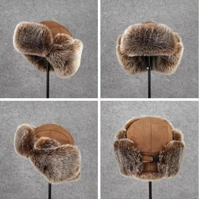 Winter Faux Fur Bomber Hat | Russian Ushanka Earflap Cap Unisex