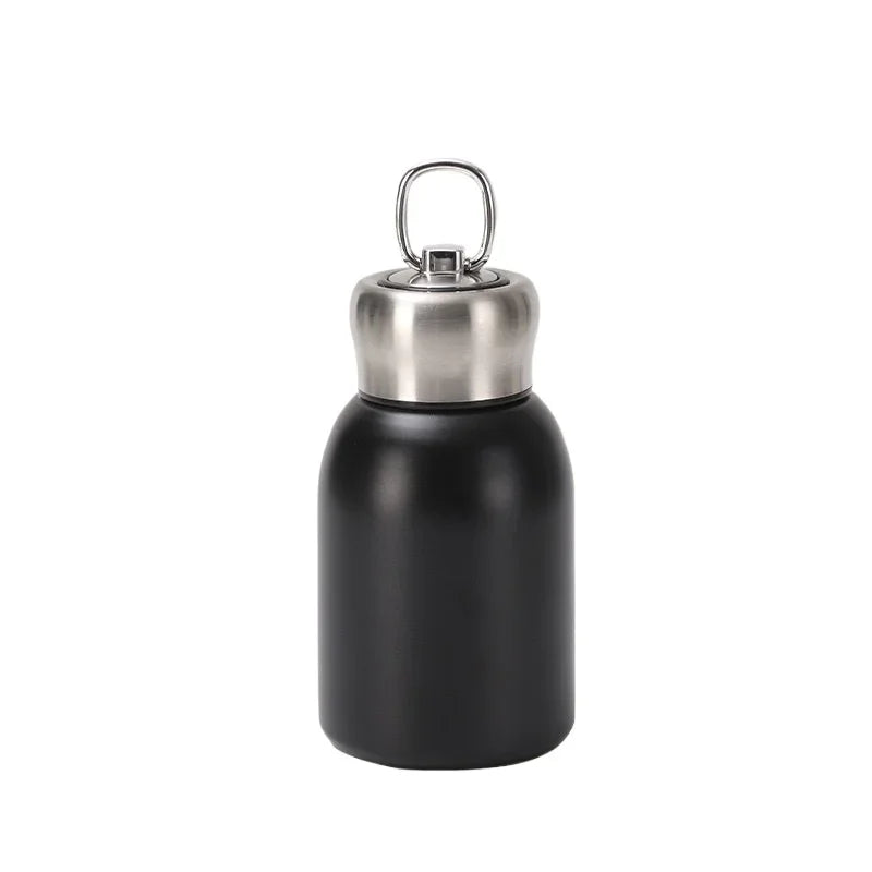 Stainless Steel Insulated Cup Portable Outdoor Mini Hanging Ring Cute Water Cup Camping Travel and Hiking Peaceful Pleasures Health and Wellness