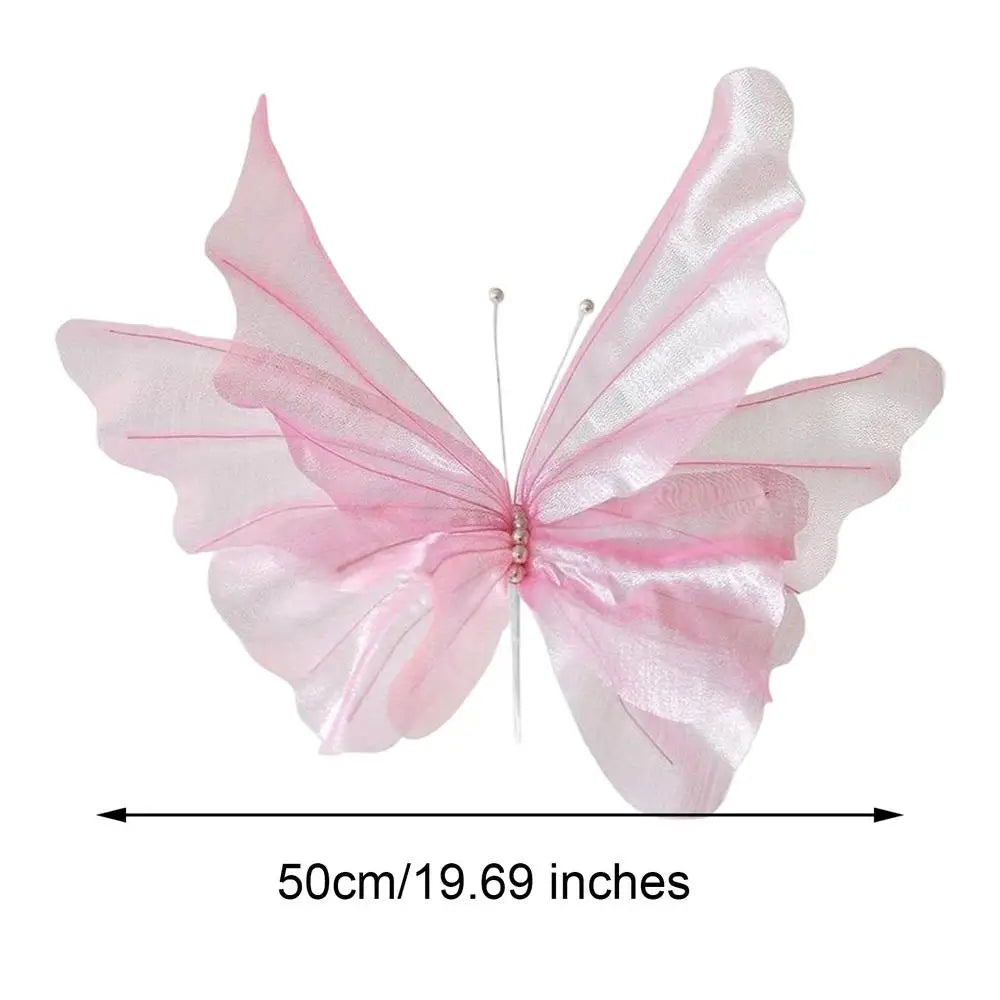 Butterfly Party Decoration 20 Inch Dreamy 3D Large Butterfly Decoration For Porch Arch Window Door Fence Dining Room Patio Peaceful Pleasures Health and Wellness pink China Mainland