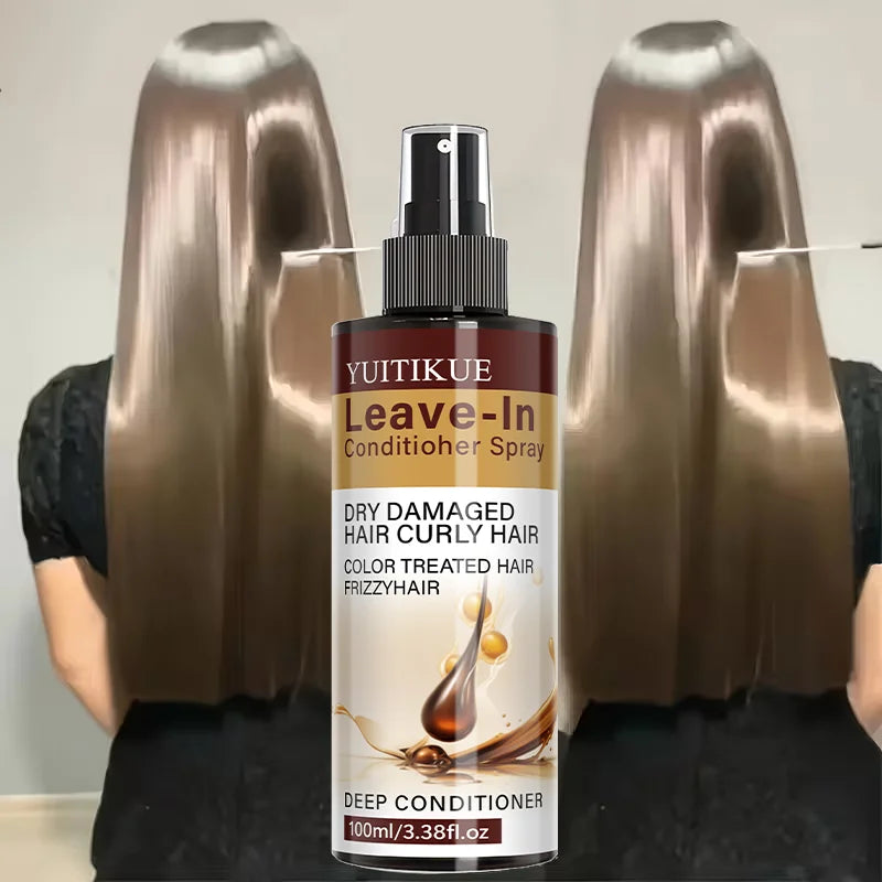 YUITIKUE Leave-In Conditioner Spray 100ml Deep Conditioner for Dry Damaged Curly Color Treated Frizzy Hair Peaceful Pleasures Health and Wellness