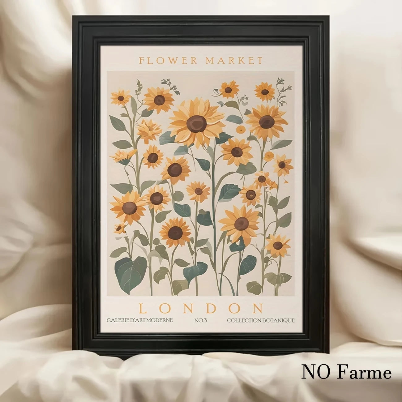 Vintage London Flower Market Sunflower Canvas Wall Art Print