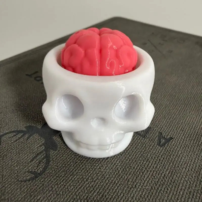 3D Printed Skull Fidget Clicker Keychain | Bag Pendant Toy