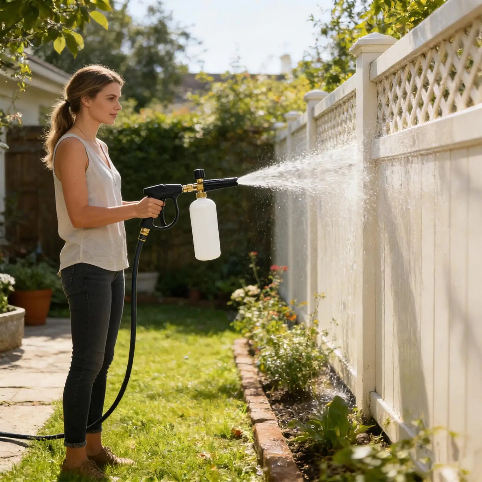 Pressure Washer Wand Heavy Duty Cordless Powerful High Pressure Cleaner With 5 Nozzles For Home Garage Driveway Patio Deck Peaceful Pleasures Health and Wellness
