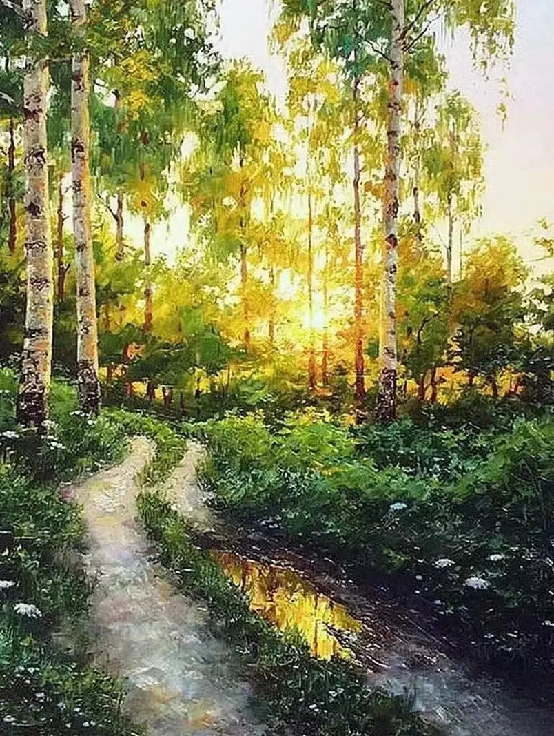Colorful Landscape Canvas Wall Art | Nature Poster Home Decor