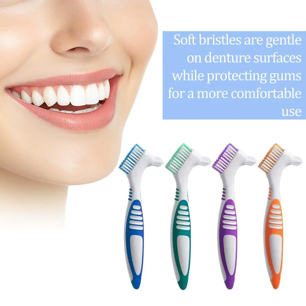Double-Sided Denture & Retainer Cleaning Brush Denture Cleaning Brush Peaceful Pleasures Health and Wellness