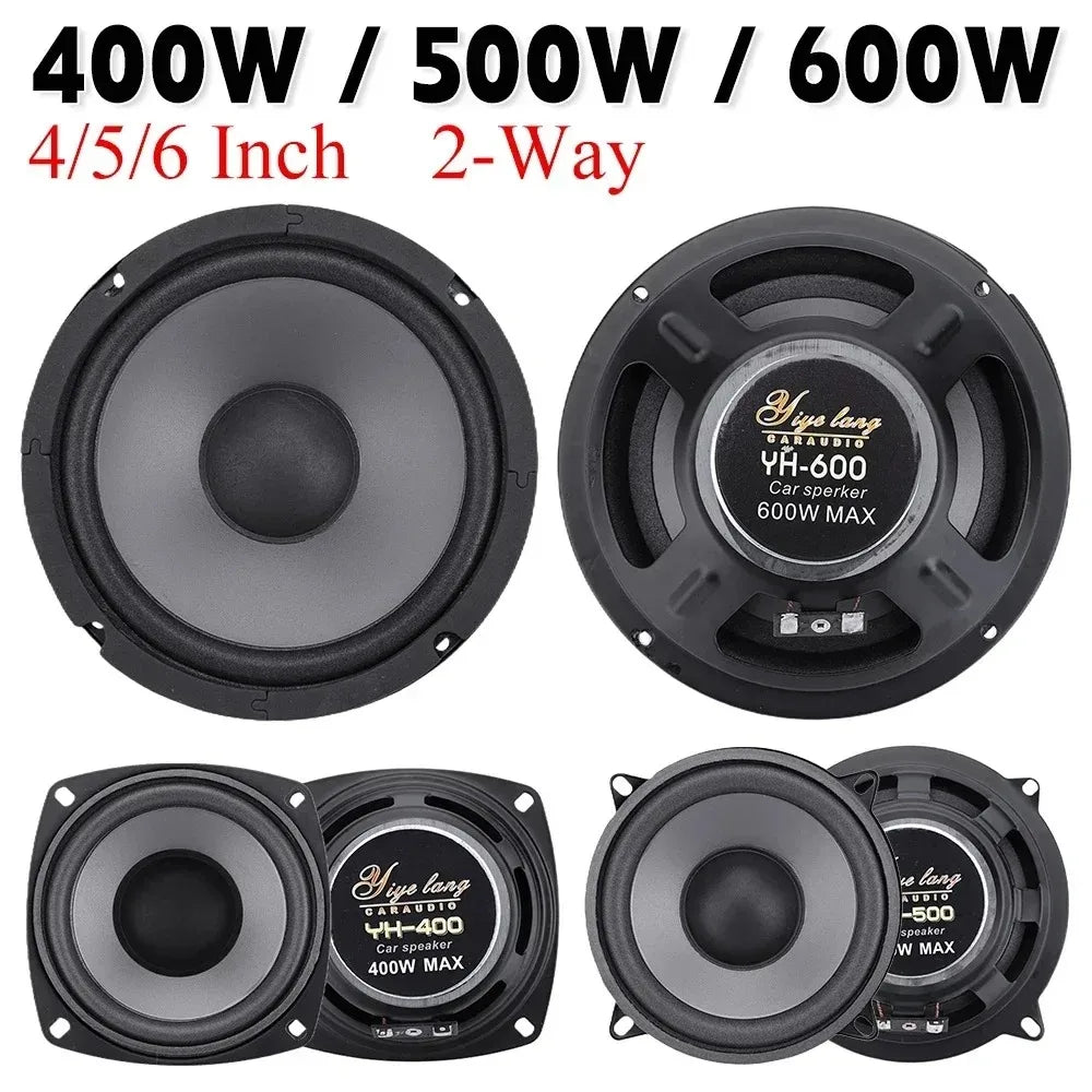 4/5/6.5 Inch Car Speakers 600W 2-Way Vehicle Door Auto Audio Music Stereo Subwoofer Full Range Frequency Automotive Speakers Peaceful Pleasures Health and Wellness