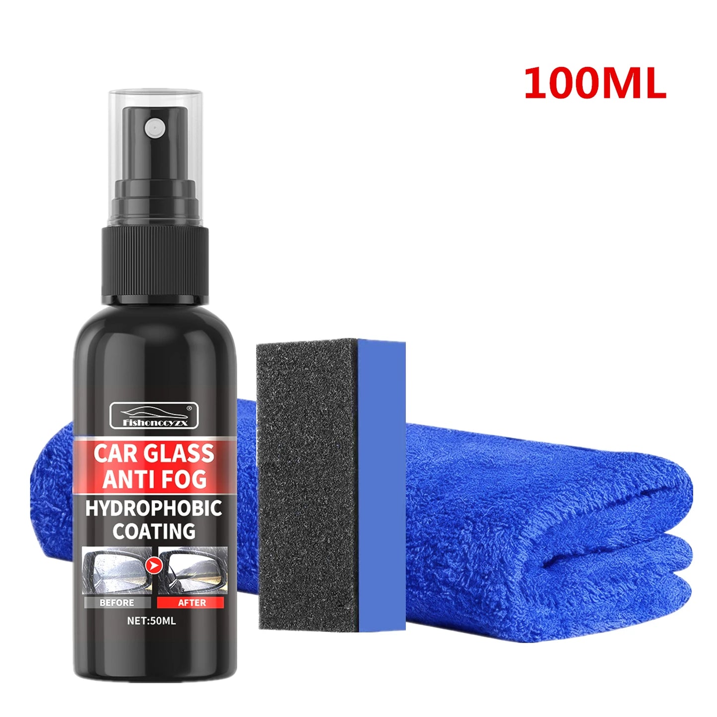 Car Glass Anti-rain Water Spray Repellent Nano Coating Hydrophobic Waterproof Agent Oil Film Removing Auto Glass Film Agent Peaceful Pleasures Health and Wellness