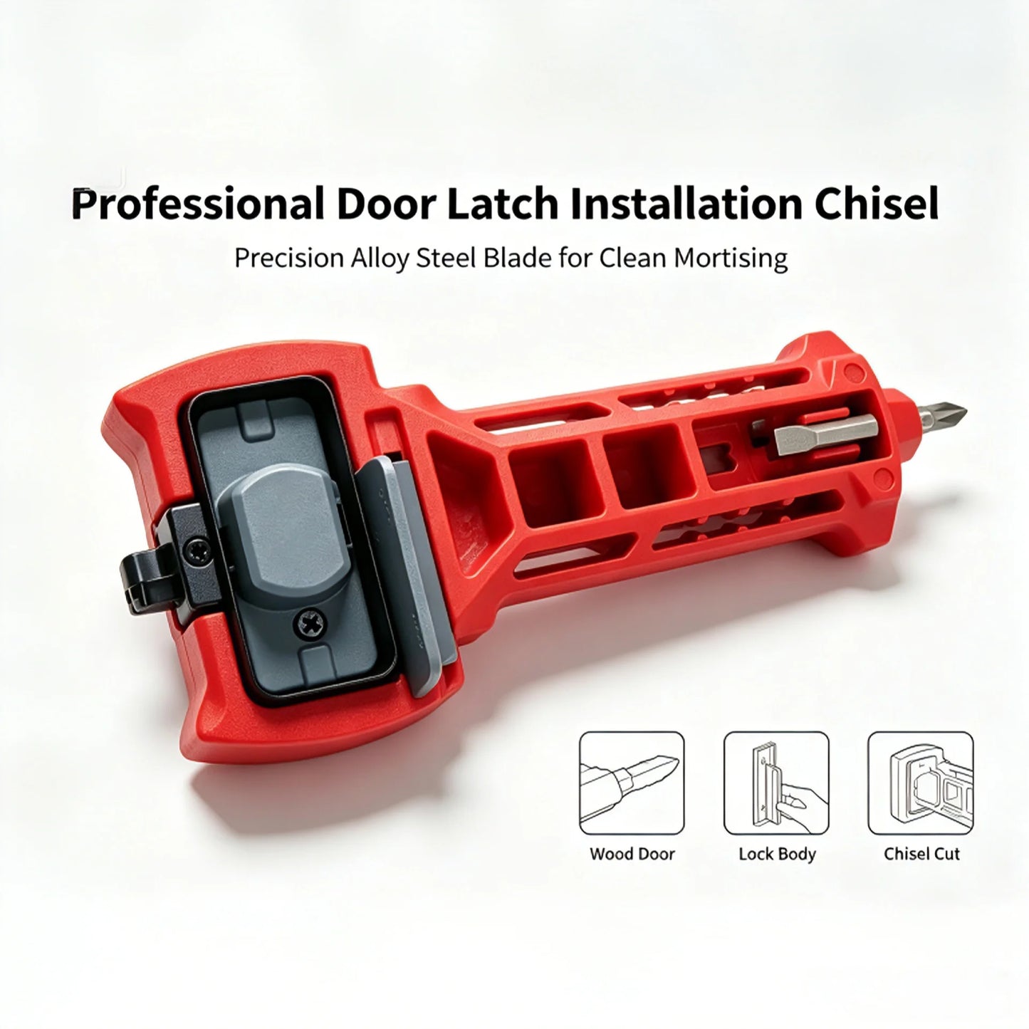 Latch Mortising Chisel Tool Door Kits Compatible Installation Square