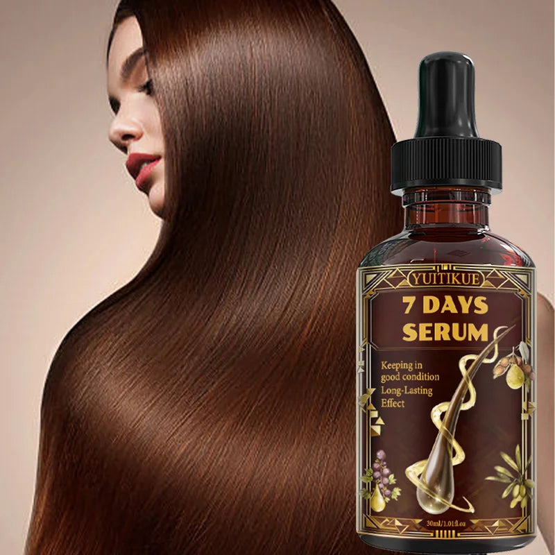 YUITIKUE 7 Days Hair Serum | Natural Plant Extracts Blend | For Long-Lasting Hair Condition & Gentle Daily Nourishment Care 30ml Peaceful Pleasures Health and Wellness