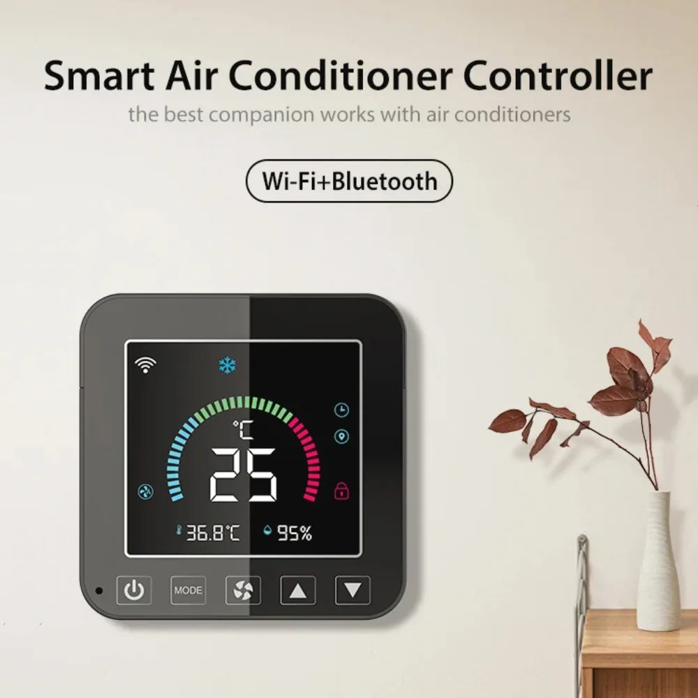 Tuya WiFi IR Smart Air Conditioner Thermostat Temperature Sensor Linkage Compatible with Alexa Google Home Smart Life App Peaceful Pleasures Health and Wellness