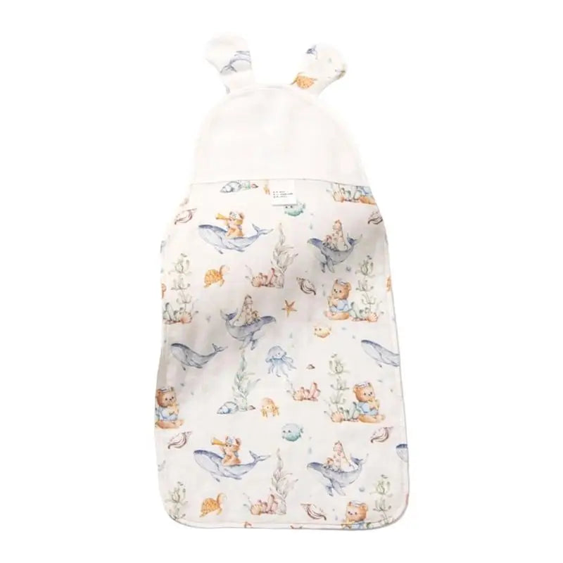 Baby Sweat Absorbent Back Towel | Soft Cartoon Backrest Pad