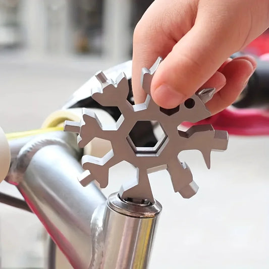 18 in 1 snowflake multitool portable stainless steel Peaceful Pleasures Health and Wellness