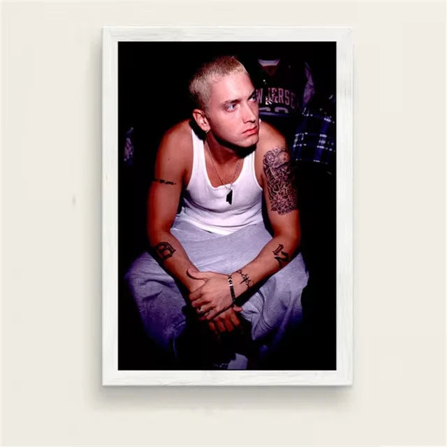 Super Rapper Eminems Posters and Prints Great Rap Singer Canvas Painting Music Star Wall Art Picture for Bedroom Home Decor Peaceful Pleasures Health and Wellness