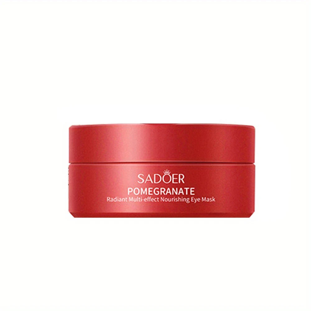 Pomegranate Eye Mask Multi-Effect Nourishing And Moisturizing Eye Patch for Hydrating the Eye Area 60pcs/bottle-1 bottle Peaceful Pleasures Health and Wellness 1 bottle 80G