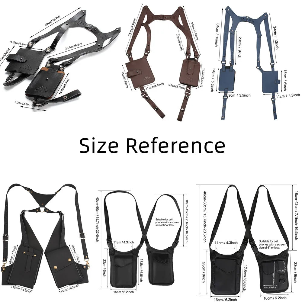 Anti-Thief Underarm Double Shoulder Wallet Bag Hidden Holster Belt Security Concealed Pack Backpack For Man/Male Peaceful Pleasures Health and Wellness